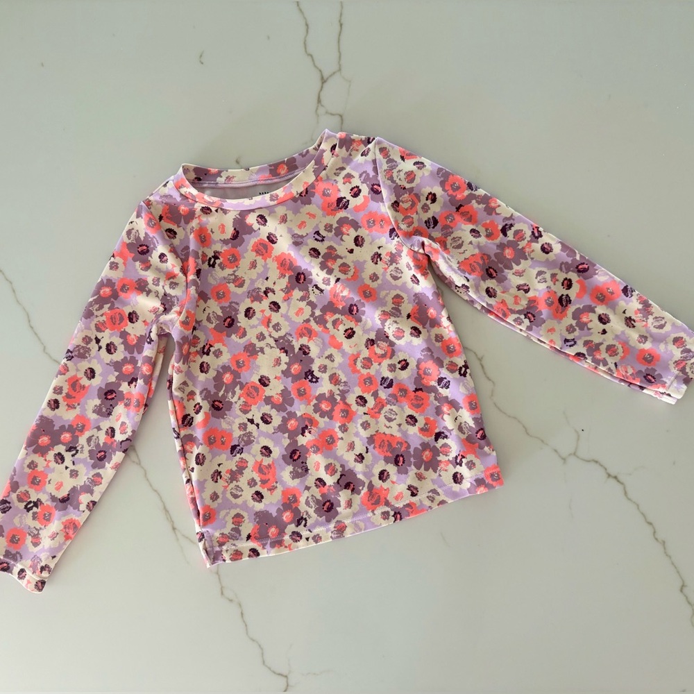 Baby GAP floral rash guard swimsuit top size 4